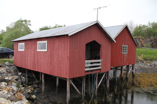 Naustet til Margot - inneholder treverk fra huset hvor Karolius bodde